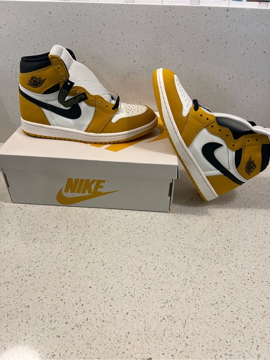 Nike Other - Nike Size-7.5Mens Air Jordan 1 Retro High OG Shoes - Yellow Ochre
